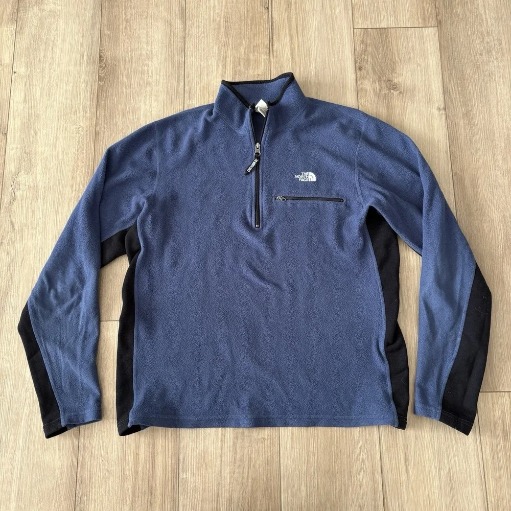 Vintage The North Face Polartec 1/4 Zip Fleece Pullover Made‎ In Canada Large L